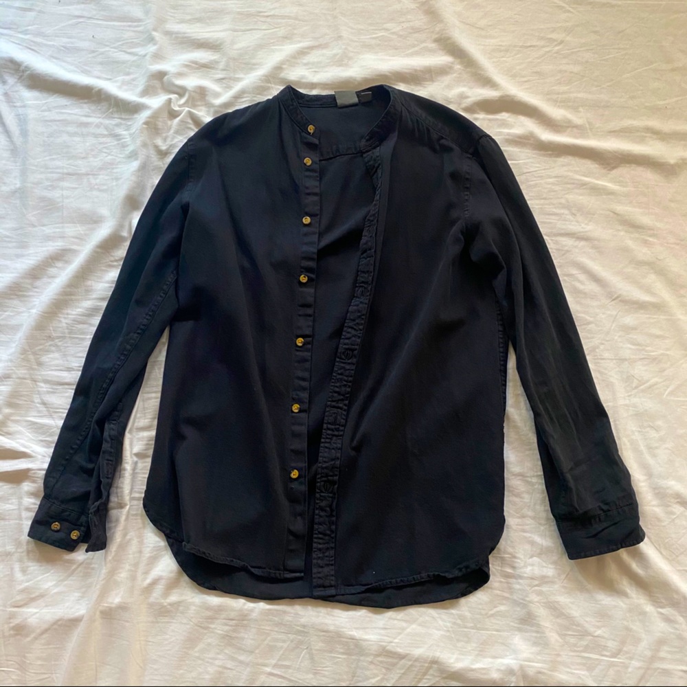 ASOS Granddad Collar Buttondown Shirt
